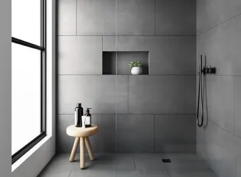 Tiling pattern with modern geometric design
