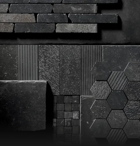 Mosaic tiles with intricate design and small patterns